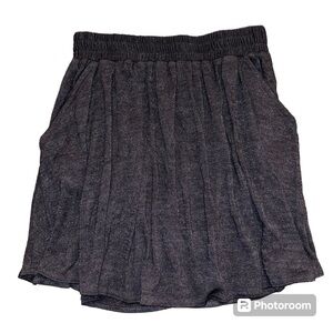 Wilfred Skirt Rayon Black Skater Style w/ Pockets